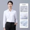 Men's Long-Sleeve White Shirts - Summer Anti-Wrinkle, Breathable, Sweat-Absorbent with Embroidered Logo