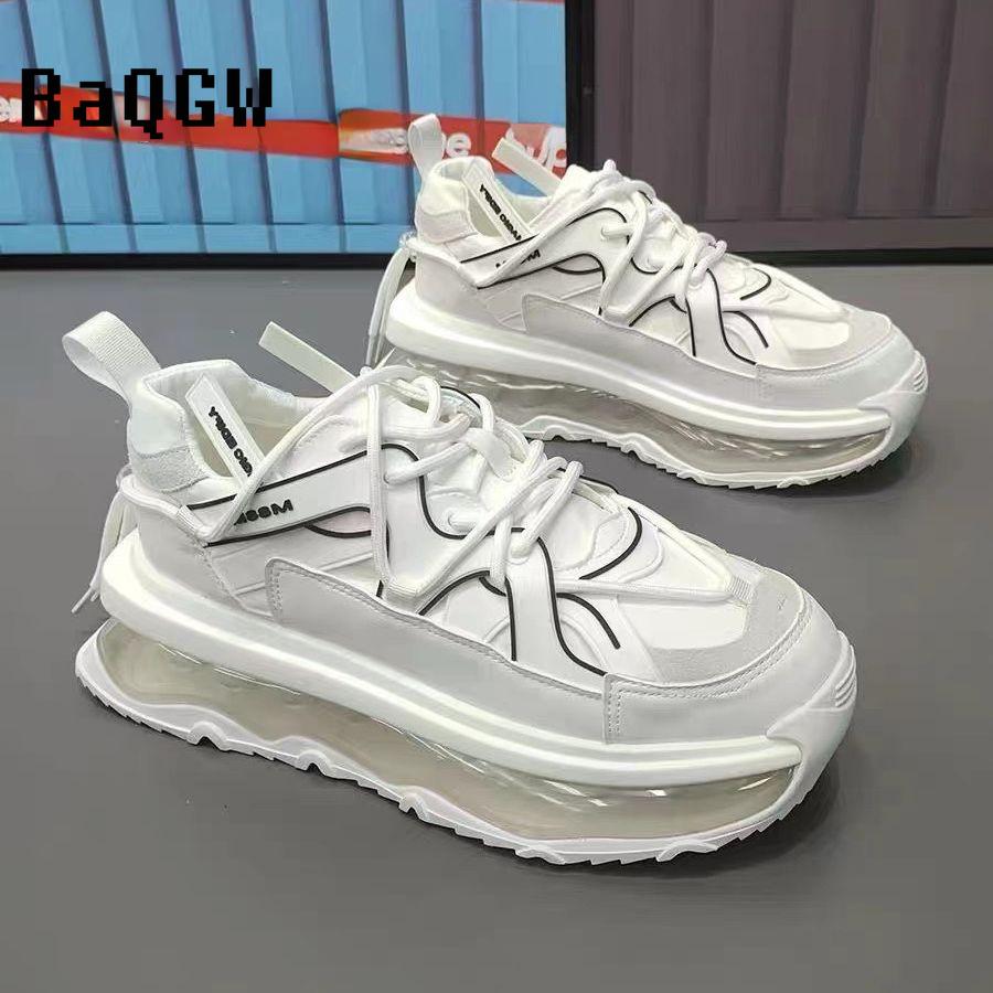 Fashion Designer Luxury Chunky Sneakers Men Cover Bottom Board Shoes Fashion Casual Genuine Leather Increased Internal Platform Shoes