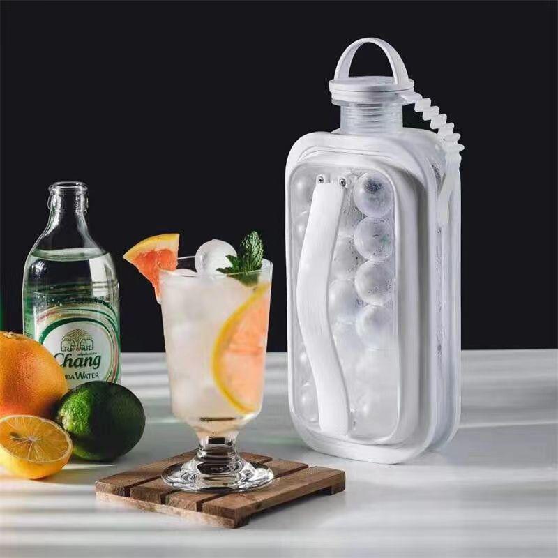 Portable Ice Ball Maker Creative Ice Cube Kettle Grid Ice Cube Mold for Travel Kitchen Bar Tool Ice Hockey