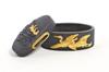 Yoshioka Inabanosuke Fuchi Kashira Gold Inlaid Crane and Three Chicks Edo Japan