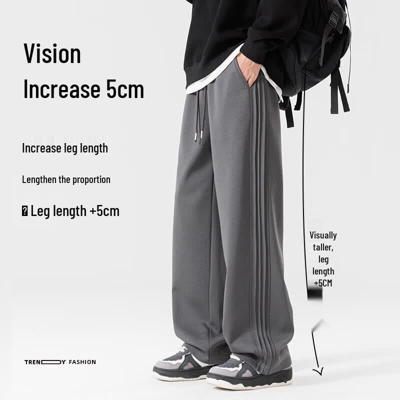 Warrior Men's Loose Fit Pleated Knitted Wide-Leg Pants