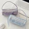 Lace Korean Style Pencil Case Bowknot Bow Pencil Pouch Handheld Stationery Bag  Children