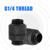 Brass G1Celsius4 Thread 360 Degree   Tube Adapter for Computer Water Cooling System Black