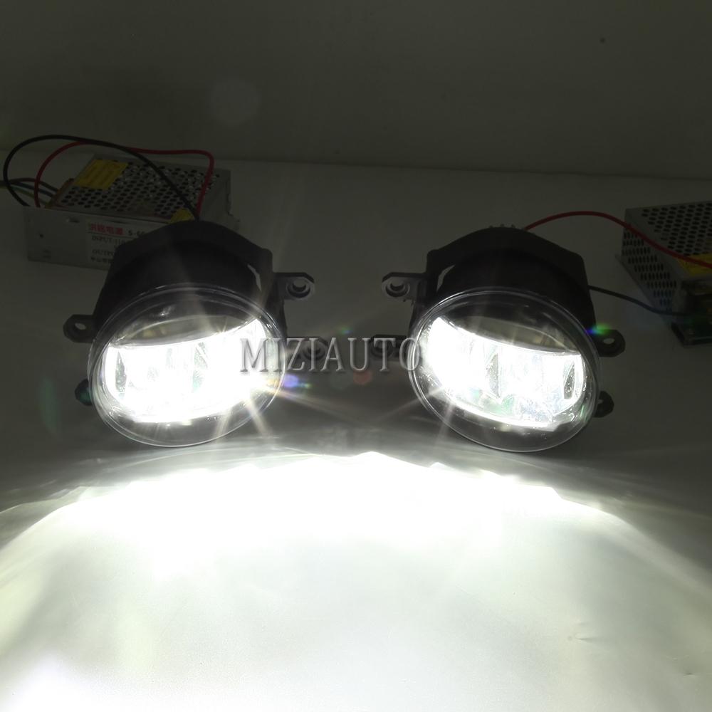 Pair LED Fog Lights for Toyota RAV4 RAV 4 2009-2012 Car Headlights Foglights Wiring Harness Grilles Switch Accessories