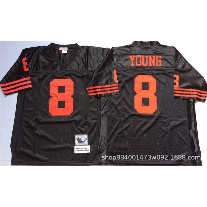 San Francisco 49ers Retro Football Jersey Mens Cotton Blend Training Uniform American Practice Fan Wear