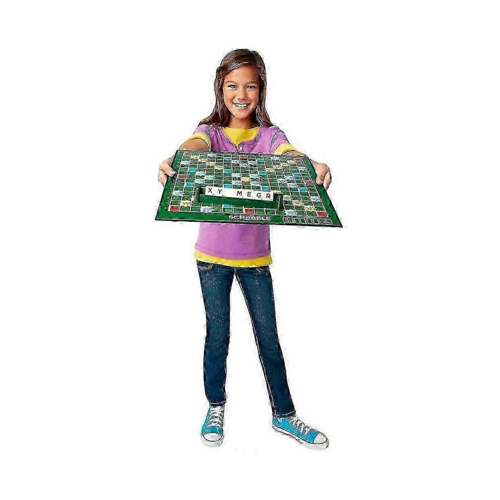 Deluxe Scrabble Set with Locking Tiles for Family Fun