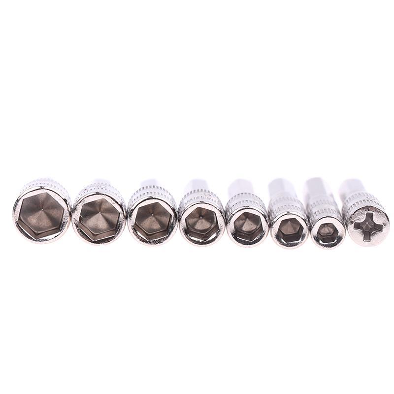 6/8PCS Hex Socket M2.5/3/3.5/4/4.5/5/5.5 PH2 Hexagon Shank Nut Driver Part For Car Repairing Multi-function Sleeve Combination