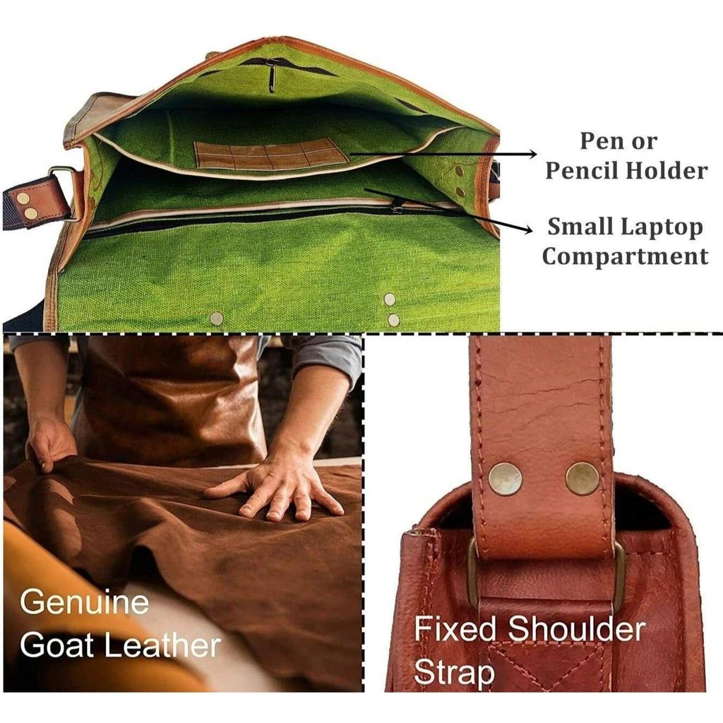 New Women's Leather Messenger Bag Tactical Briefcase Satchel Laptop Shoulder Bag