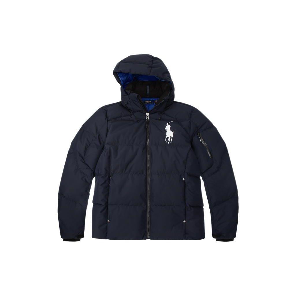 

Polo Ralph Lauren Logo Вышитый теплый капюшон с застежкой-молнией и длинными рукавами пуховик мужские куртки темно-синие MNPOOTW16020054-410 S