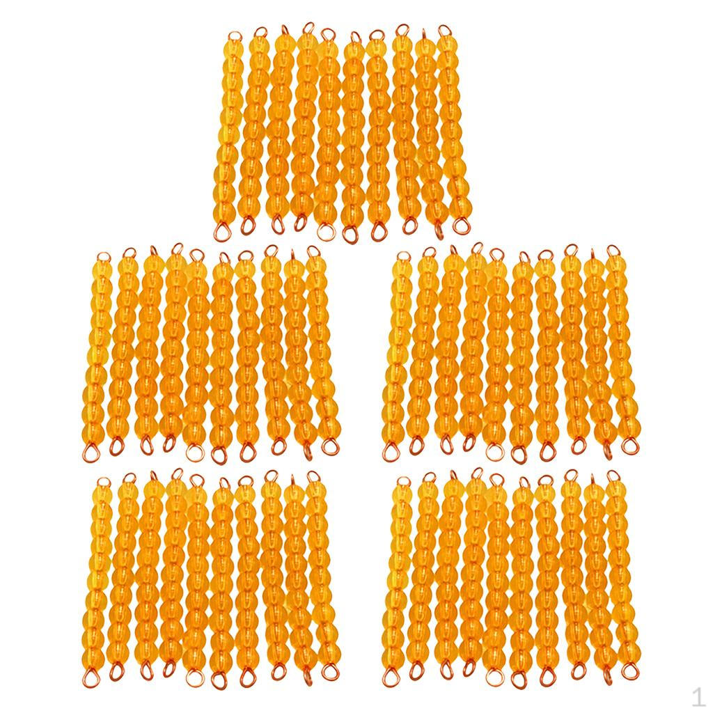 

Монтессори Математический Материал 50 Штук Десять Бусин Штанга Детская Обучающая Игрушка Подарок