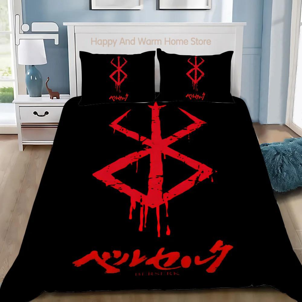 Duvet Cover Anime Berserk Pillowcase Bedding Set Adult Boy Girl Bedroom Decoration Boys Gift Single Double Large Size