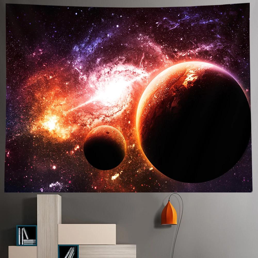 Cosmic Planet Home Decoration Tapestry Background Cloth  Yoga Mat Bed Sheet Sofa Blanket