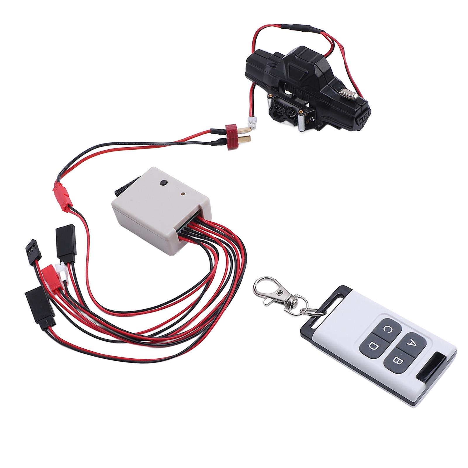 

RC Car Winch with Remote Control Aluminum Alloy with T Plug Adapter 12lbs To 15lbs Load RC Winch