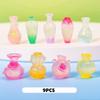9Pcs Unique Simulation Mini Luminous Vase Ornaments DIY Micro Landscape Dollhouse Decor for Shelf Display