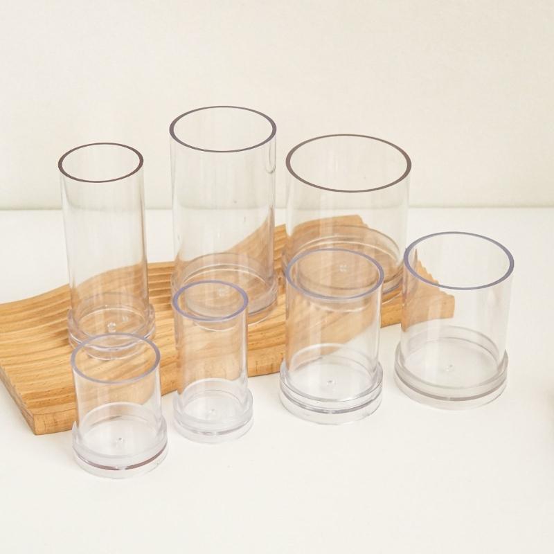 Clear Candlestick Molds Cylindrical Candle Mould for Church Christmas Wedding Dinner Valentine Day Home Decoration