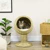 Raised Detachable Cat house, Natural Mat Grass Cat Bed, with Cushion