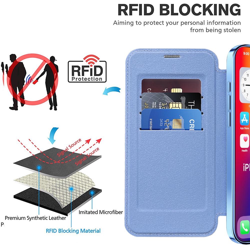Luxury Transparent Flip Leather Wallet Magnetic Phone Case For iPhone 15 16 17 Pro Max 14 13 12 11 Card Bag For Magsafe Cover