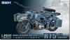 great wall hobby WWII German Military Sidecar with R75 Trailer Plastic Model Kit L3510 1/35 (2 Types) (Military)