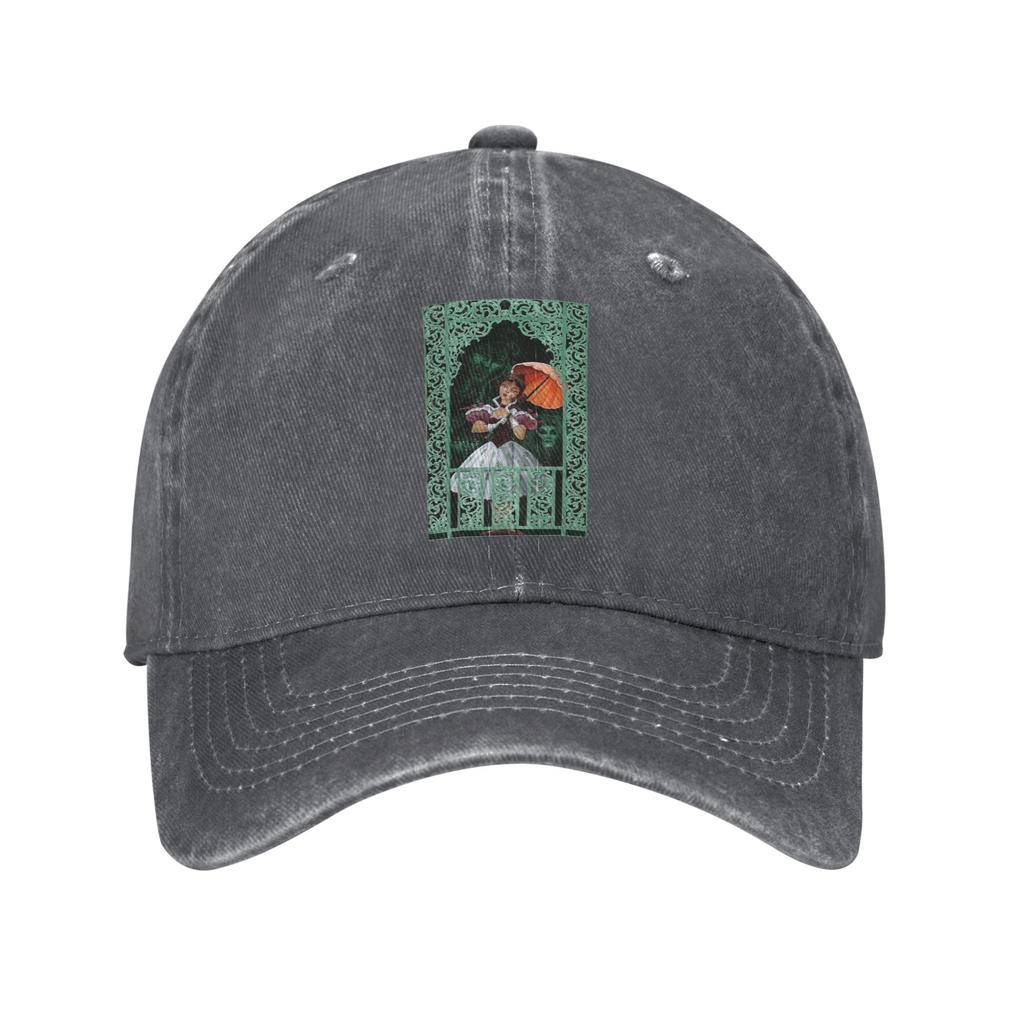 Gothic Vampire Halloween Haunted Mansion Baseball Caps Snapback Washed Denim Hats Casquette Streetwear Baseball Cowboy Hat