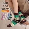 Autumn and Winter Coral Fleece Stockings - Children's Floor Stockings - Winter Thick and Warm Comfortable Home Use Postpartum Stockings