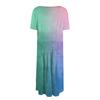 Women Casual Printed Round Neck  Long Dress