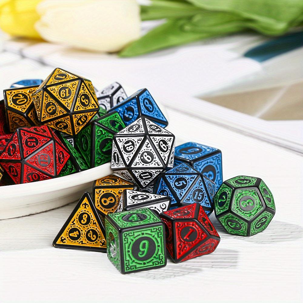 7ks Polyedral Dice Dvoubarevné Polyedral Herní kostky pro RPG Dungeons and Dragons DND RPG D20 D12 D10 D8 D6 D4 Stolní hra