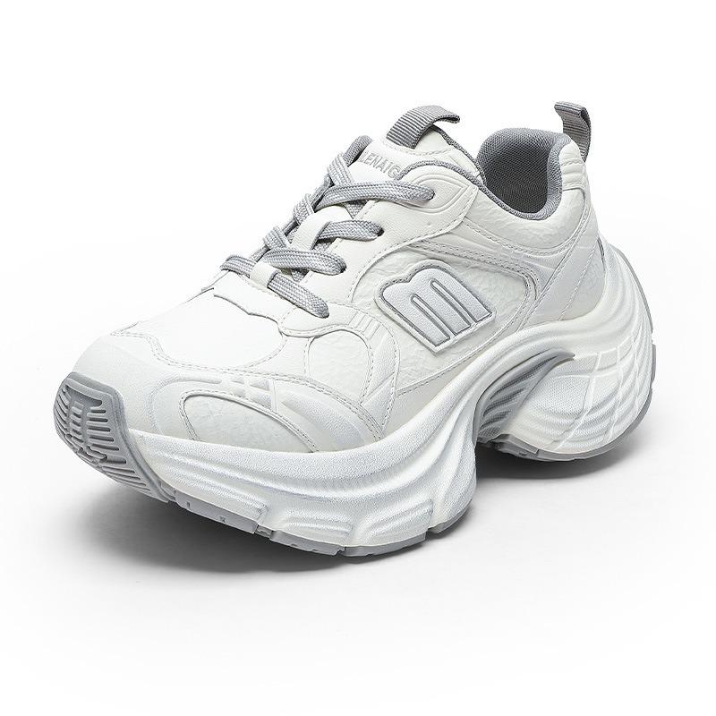 

Tide dad shoes women s spring new casual thick-soled small man height increase color polishing retro sneakers 35