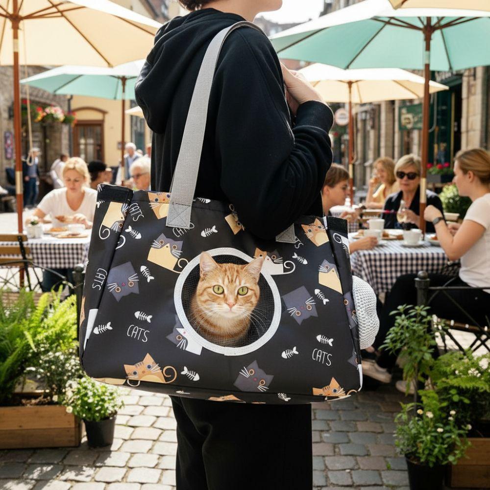 Portable Cat Carrier Bag Oxford Cat Carrying Bag Practical Pet Backpack  Outdoor Travel
