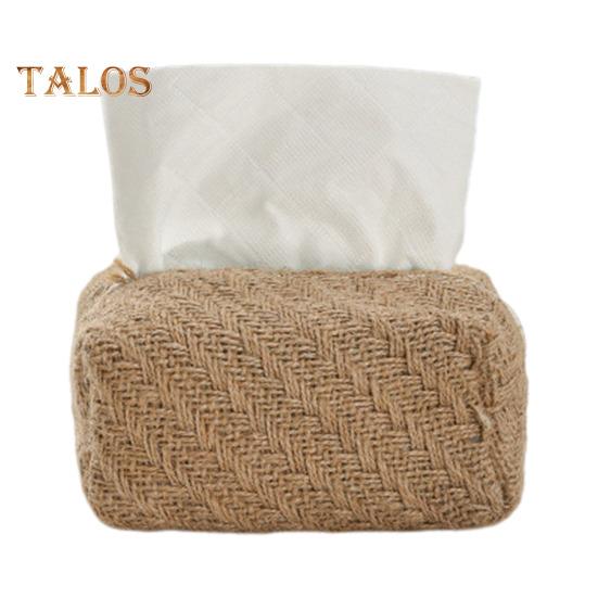 

Держатель для салфеток из хлопчатобумажной льняной ткани, прямоугольный, сотканный вручную чехол для салфеток для лица, большая вместимость, легко наполнять, декоративный органайзер, диспенсер для салфеток A