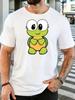 Unisex Crew Neck Tee Big Eyes Cute Cartoon Turtle Graphic Print Short Sleeve Top Summer Daily Outdoor Loose Soft Casual Basic Wear