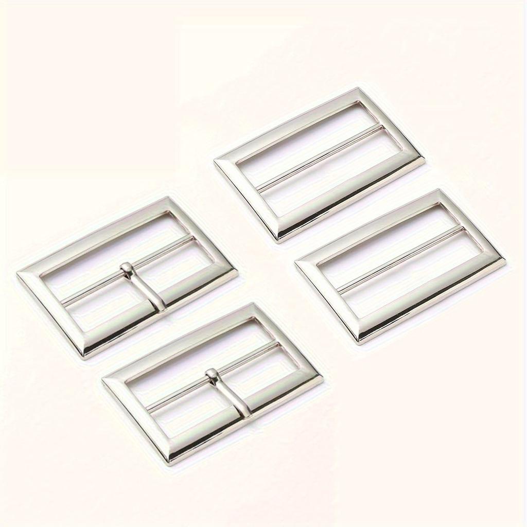 4pcs Adjustable Metal Three-Speed Buckle Set Windbreakers, Satchels, and Backpacks - Fashionable Suspender Lock Buckles In Silvery, Black, and Golden