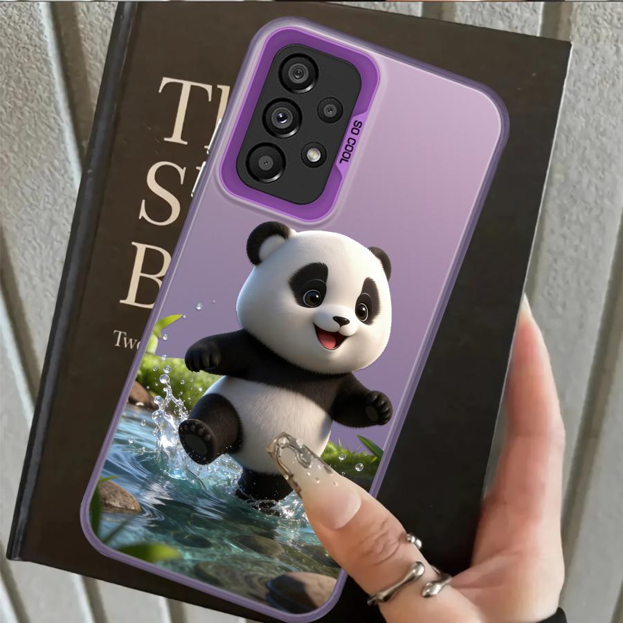 Chubby Panda Case for Samsung Galaxy A10 A20 A50 A54 A56 A51 A52 A72 A03 A06 A07 A71 A04 A05 Back Phone Cover