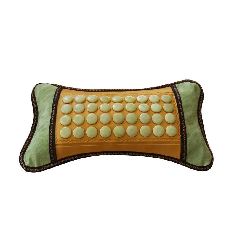 220V Adjustable Temperature Jade Heated Massage Pillow, Memory Cotton Cervical Heating Pillow/Tomalin Bianshi Summer Cool Pillow