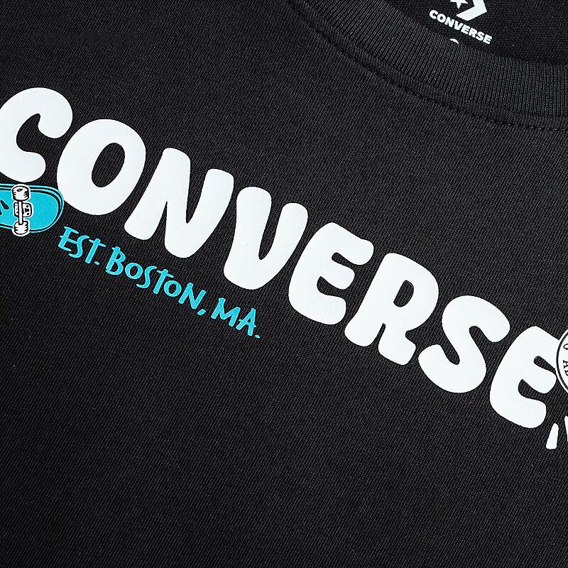 Converse Kids' Pure Cotton Double-Sided Print Long Sleeve T-shirt