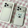 Cartoon Self-Deprecating Bear Phone Case for Apple 12-17 ProMax, Soft Transparent Shell