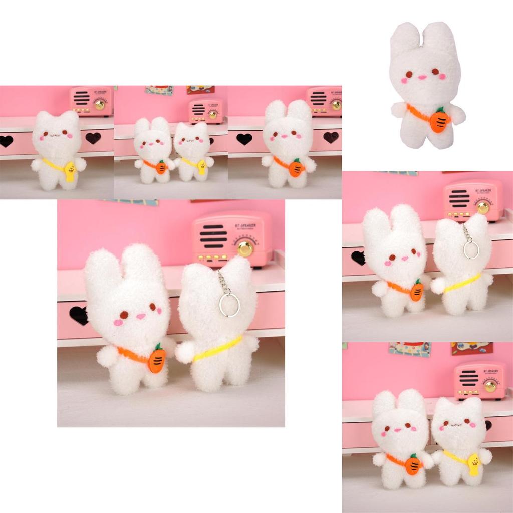 Adorable Plush Bunny And Kitty Stuffed Toys Soft Short Plush Kids Gifts