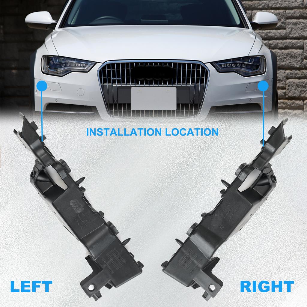 2PCS Front Left Right Side Bumper Support Bracket 4G0807283 4G0807284 For S6 A6 A6 Quattro 2012 2013 2014 2015 2016 2017-18