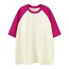 Pure Cotton Multicolored Heavy-duty Couple T-shirt with Shoulder Sleeves for Short-sleeved Women