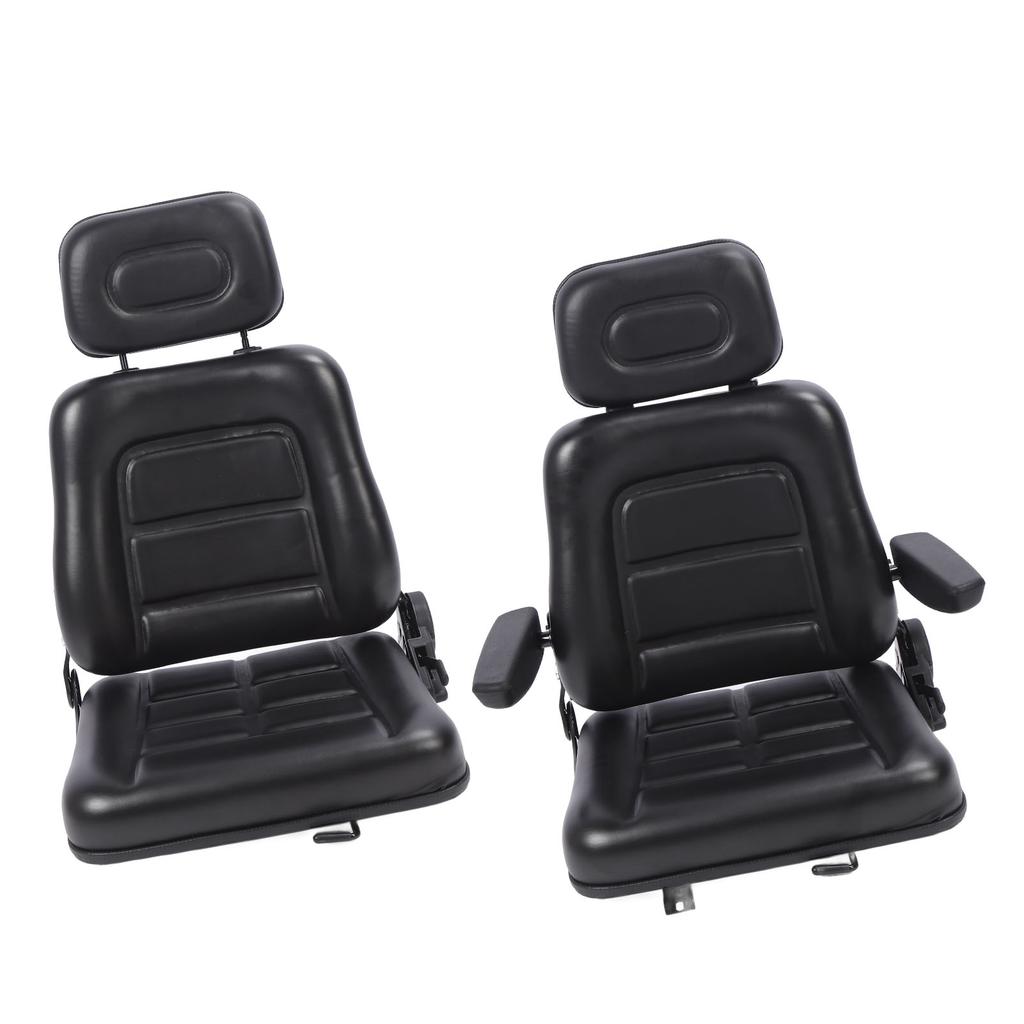 Excavator Seat 3 Level Adjustable Headrest Wear Resistant Black Comfortable PVC Leather  Tractor Seat for Backhoe