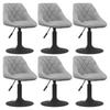 Day and Night - Day and Night Swivel Dining Chairs 6 Pcs In Light Gray Velvet