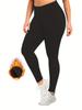 Fleece-Lined Plus Size Winter Fleece-Lined Yoga Pants High-Waisted Tummy-Control 1XL-5XL Winter Yoga Pants