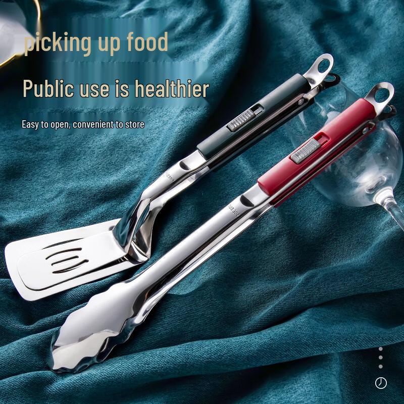 JINMEILI 304 Nerezové kleště na grilování jídla