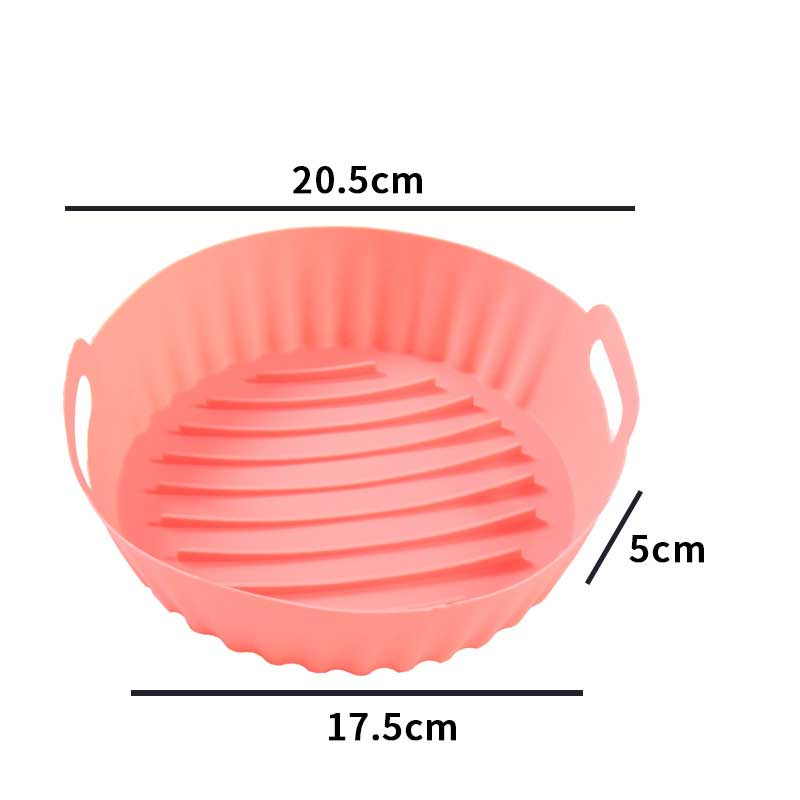1Pc Black/Pink/Gray Air Fryer Silicone Dish for Air Fryer Oil Absorption And Stain Prevention Kitchen Supplies