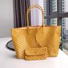 Stylish Large Capacity Pu Tote Bag With Classic Print For Everyday Use