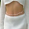 Acrylic Starfish Shell Waist Chain Colorful Rice Beads Belly Chain Sea Star Waist Chain  Festival