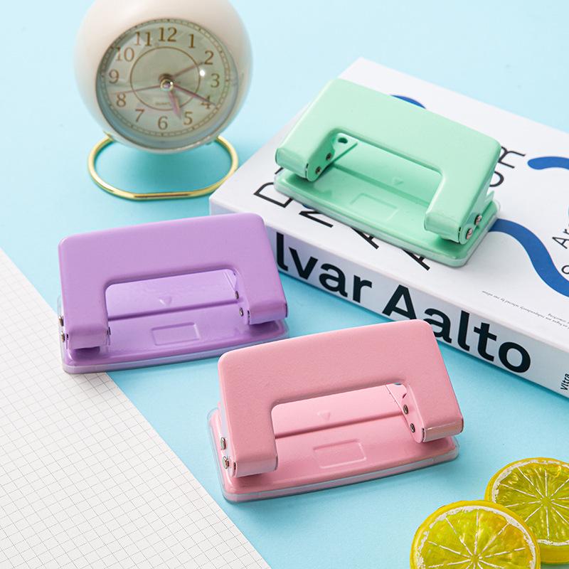 Macaron Color Round Hole Punch - Stationery for Students and Office: Sticky Notes & Loose-Leaf Paper.