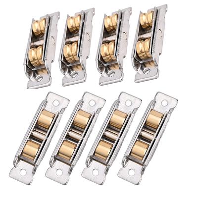 4pcs Sliding Door Pulley Rollers Stainless Steel Copper Ball Bearing Wheel Roller Cabinet Window Pulley Wheel Window Accessories