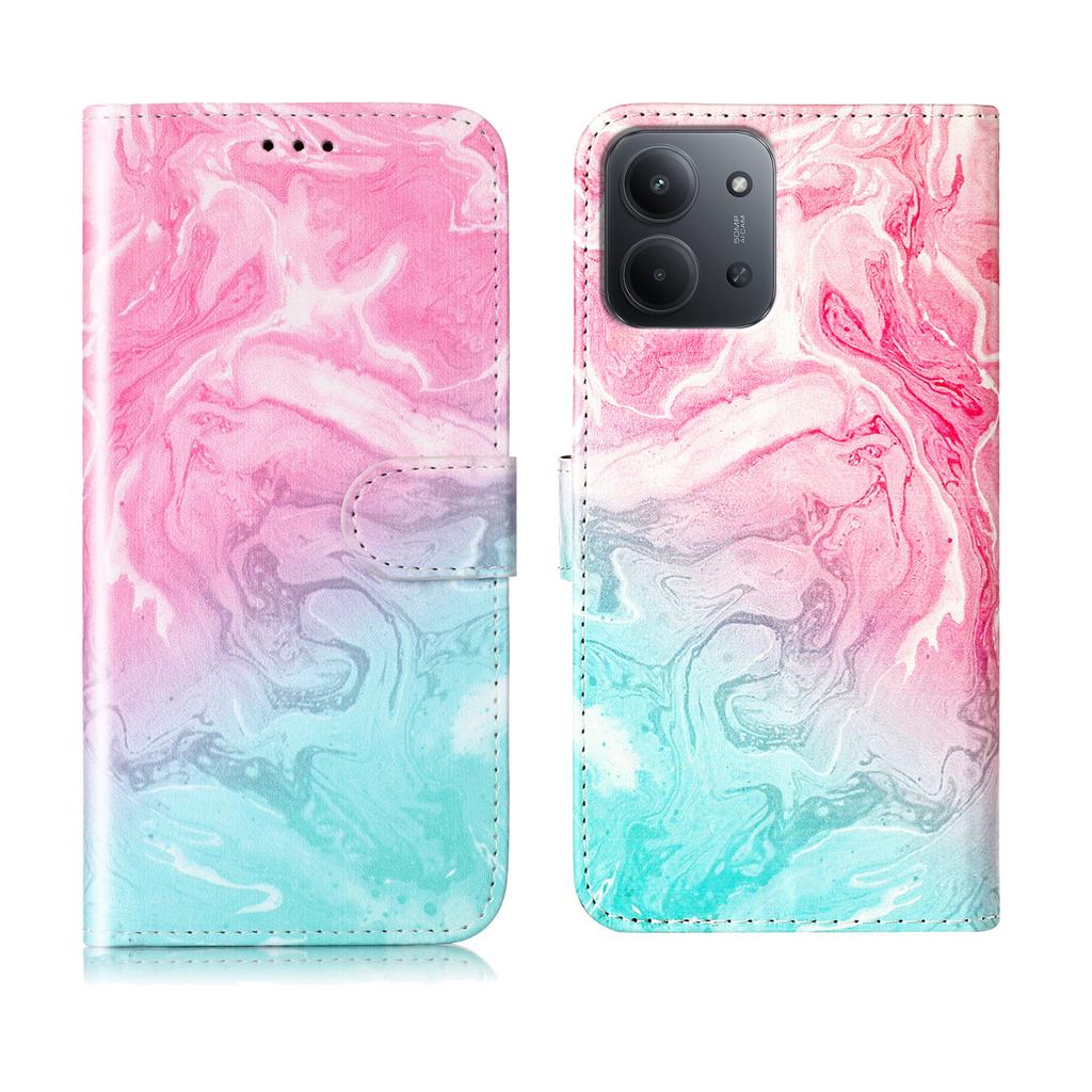 Dla Xiaomi Redmi Redmi 15C 4G (UE) (173mm)/15C 5G (UE) (173mm)/Poco C85 4G (173mm) Etui Marmurkowy Lakier Skórzane Etui na Telefon