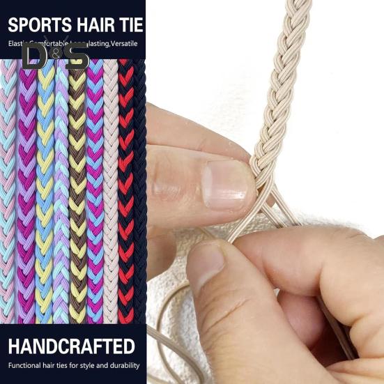 Sports Hair Tie No Damage Long Curly Thin Hair Elastic Ponytail Holder Braided Hair Tie Scrunchies Band Wrap Rope Women Hair Accessories