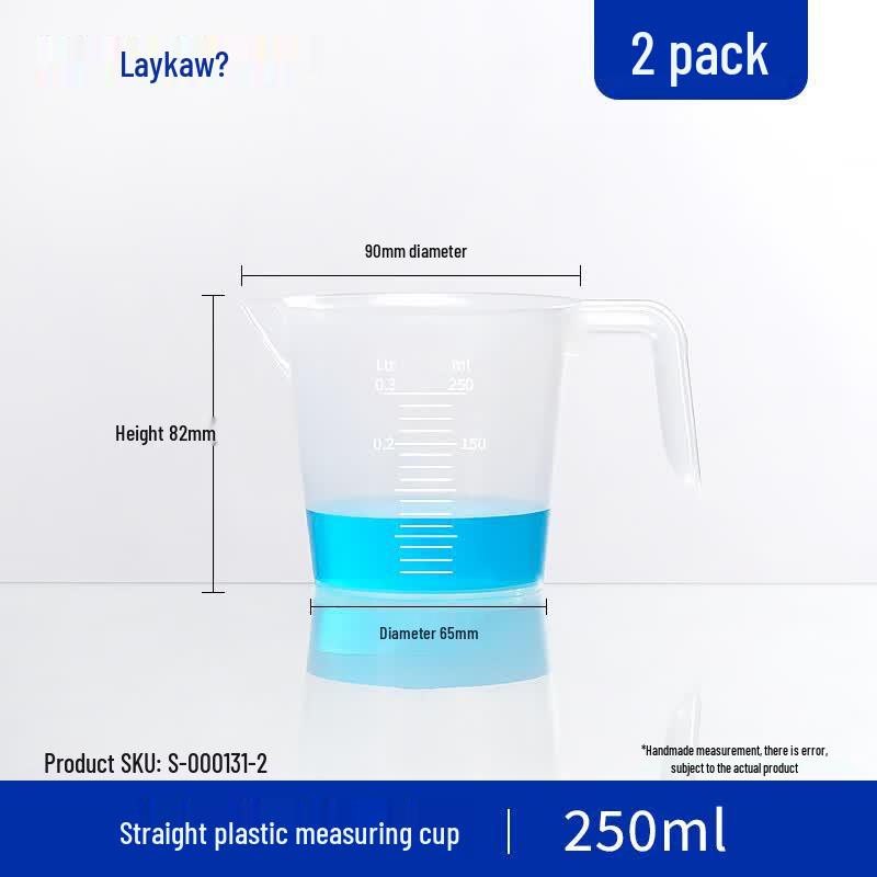 Leigu Straight Handle Plastic Measuring Cup 250ml